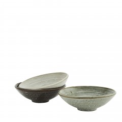 BOWLS STONEWARE LIGHT GREY 